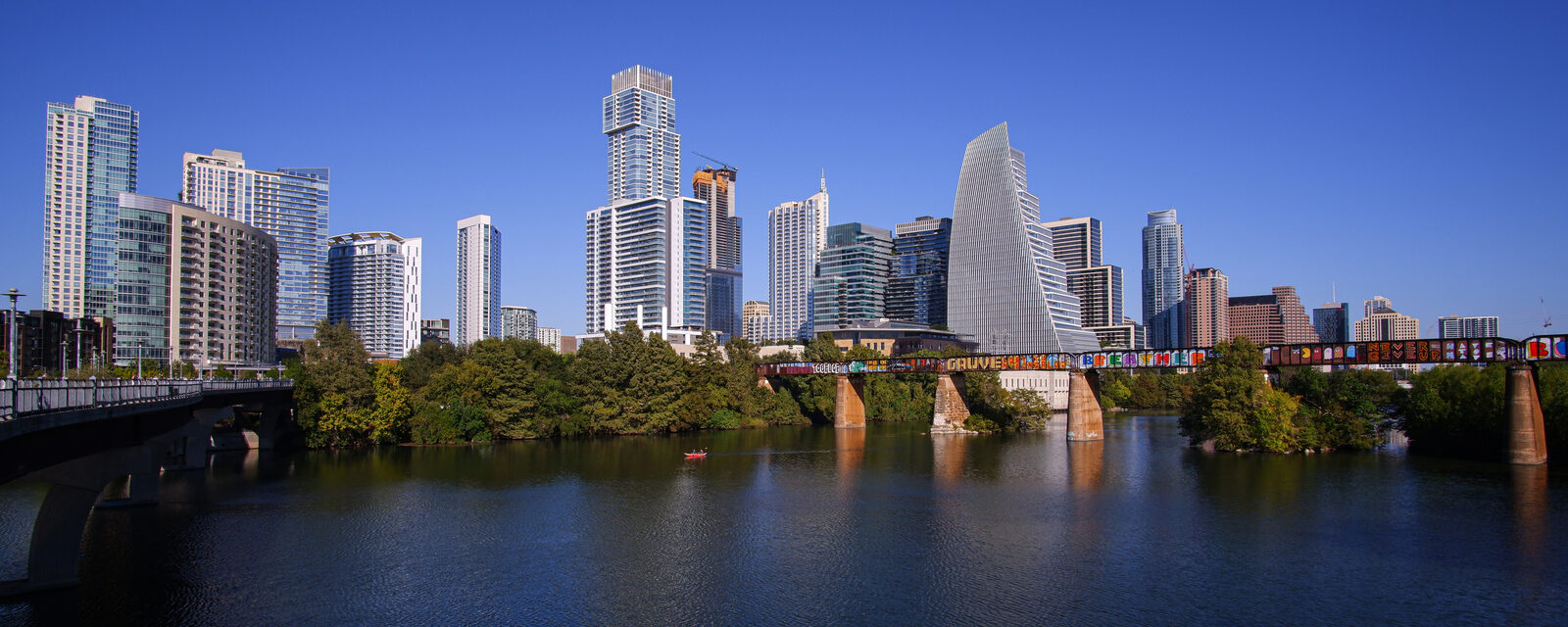 Austin, TX — Downtown Austin, Texas from the Colorado River, October 2022, Whipshipper Auto Transport coverage